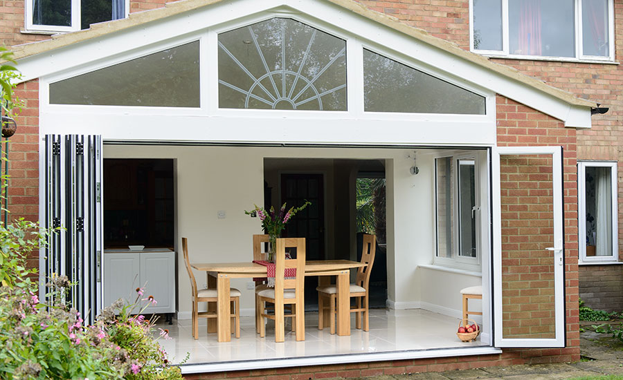 Open up your dining room with some external bi fold doors.