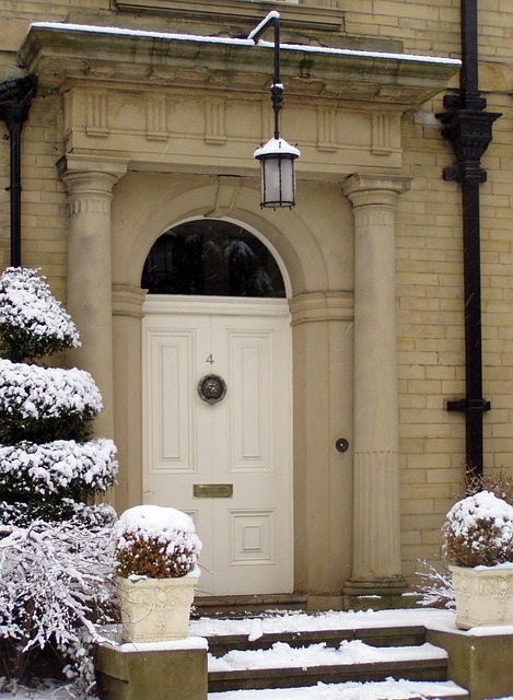 front door in winter