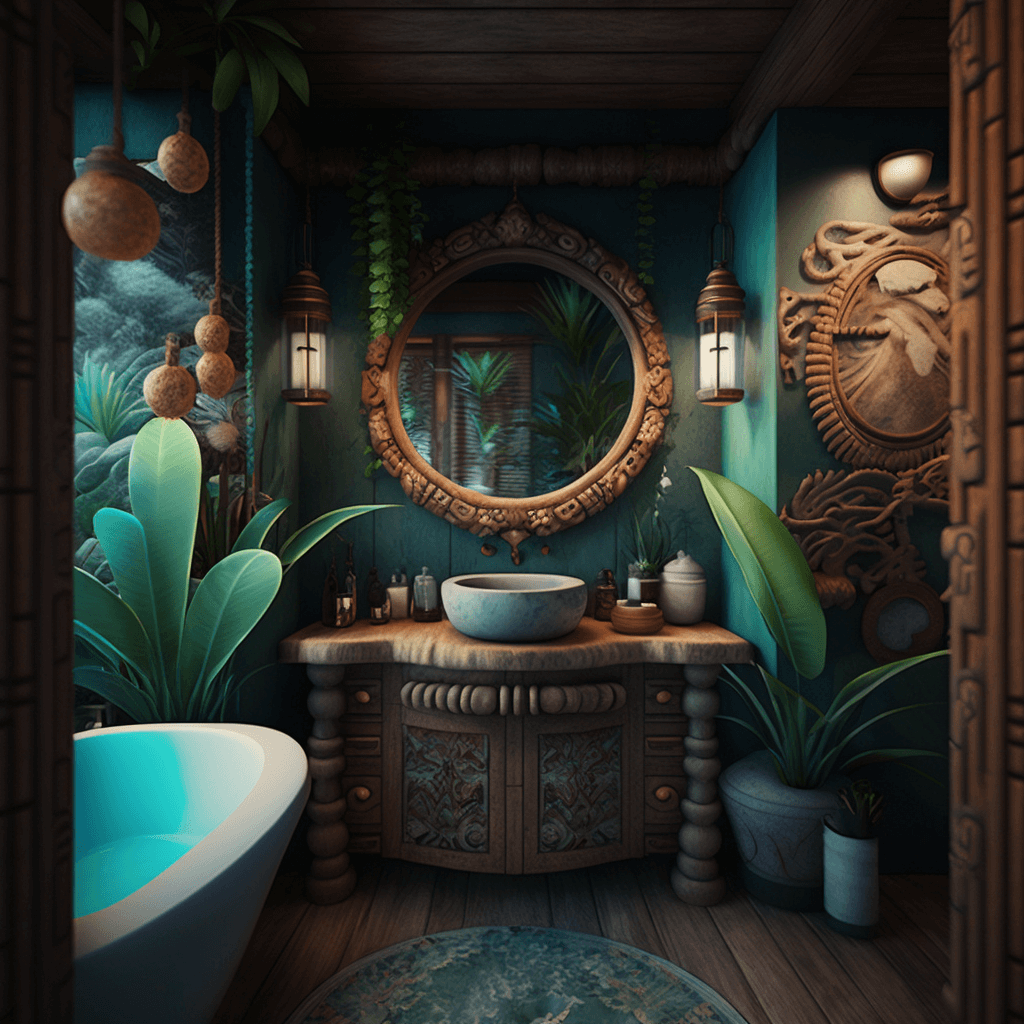 Bathroom inspired by Disney's Moana