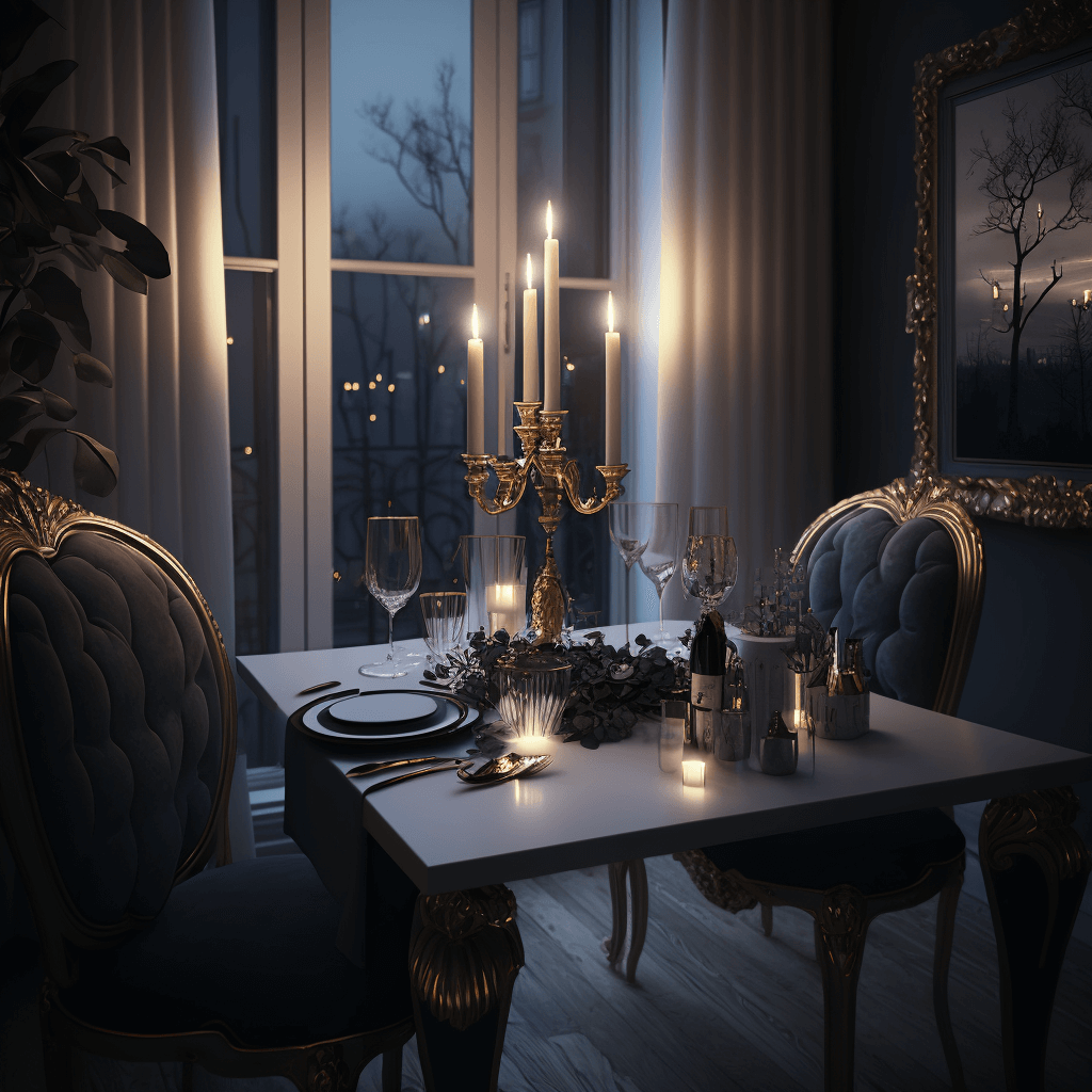Dining room inspired by Disney's Beauty and the Beast