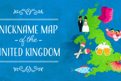 Nickname map of the UK