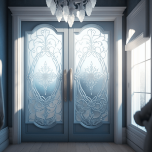 French doors inspired by Disney's Frozen