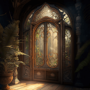 French doors inspired by Disney's Jungle Book