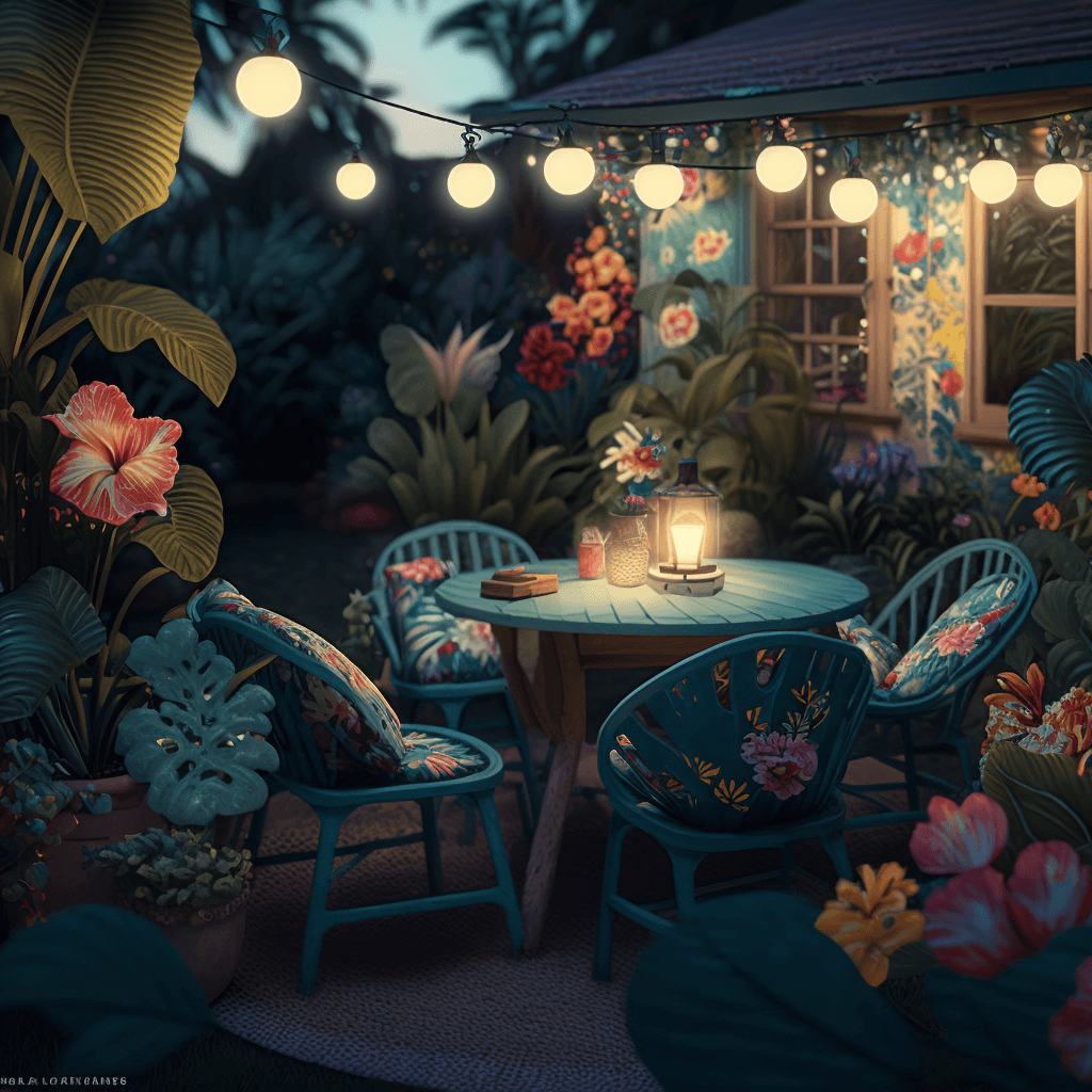 Garden inspired by Disney's Lilo and Stitch