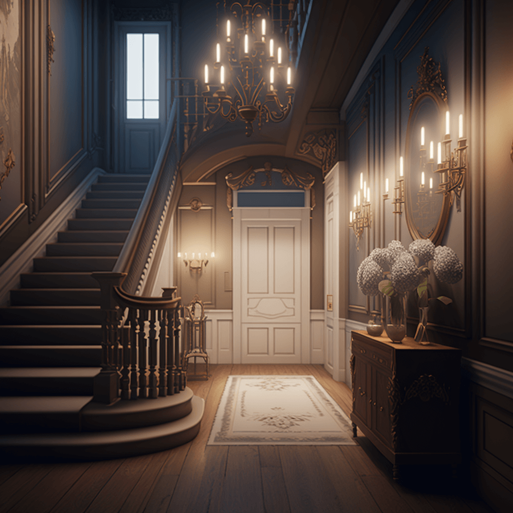 Hallway inspired by Disney's Beauty and the Beast
