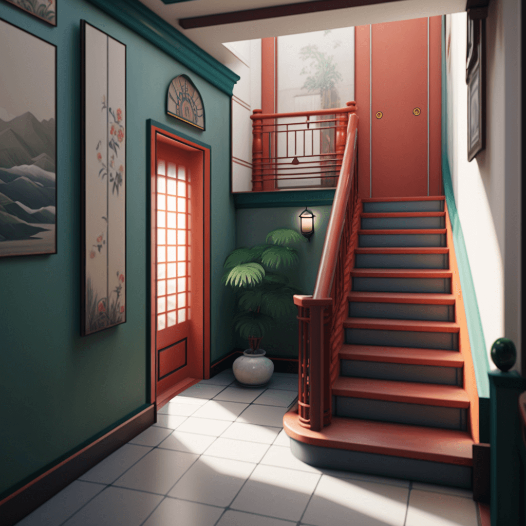 Hallway inspired by Disney's Mulan