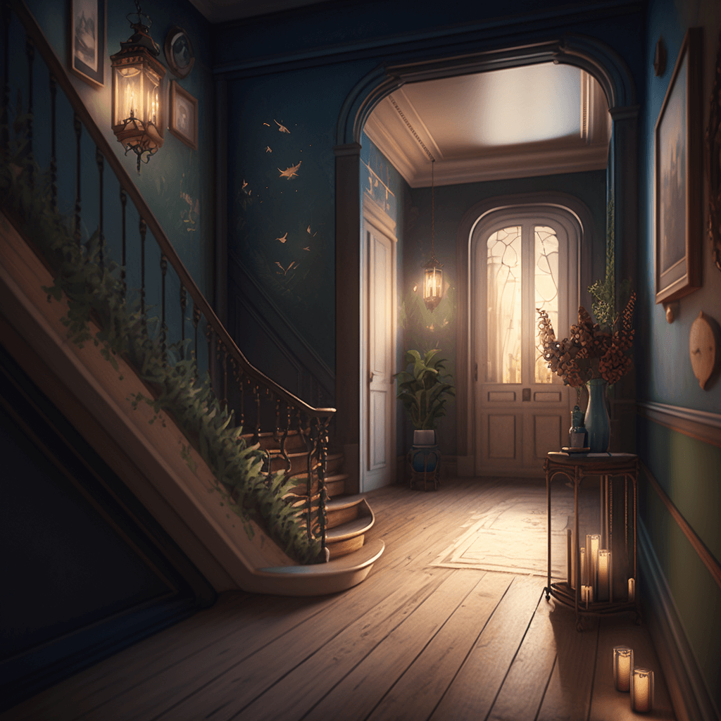 Hallway inspired by Disney's Princess and the Frog