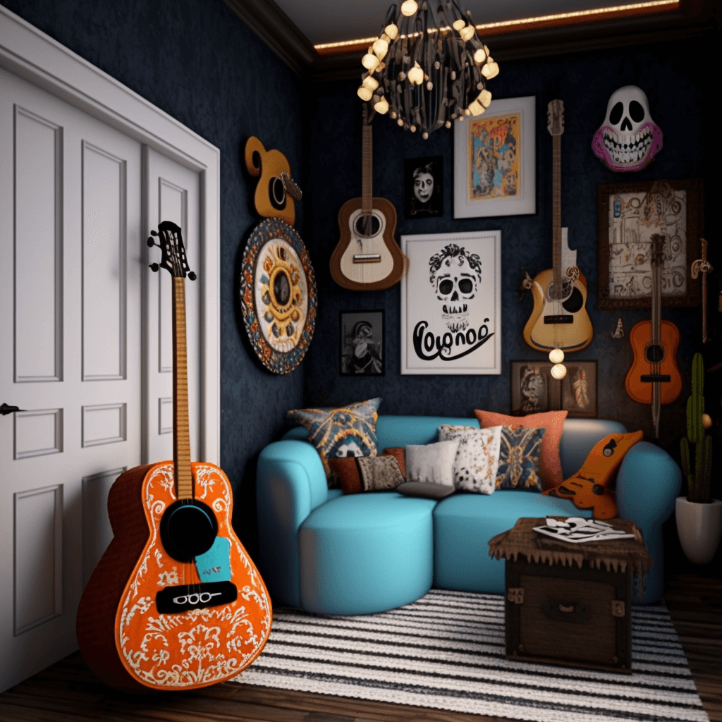 Living room inspired by Disney's Coco