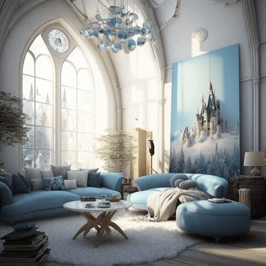 Living room inspired by Disney's Frozen