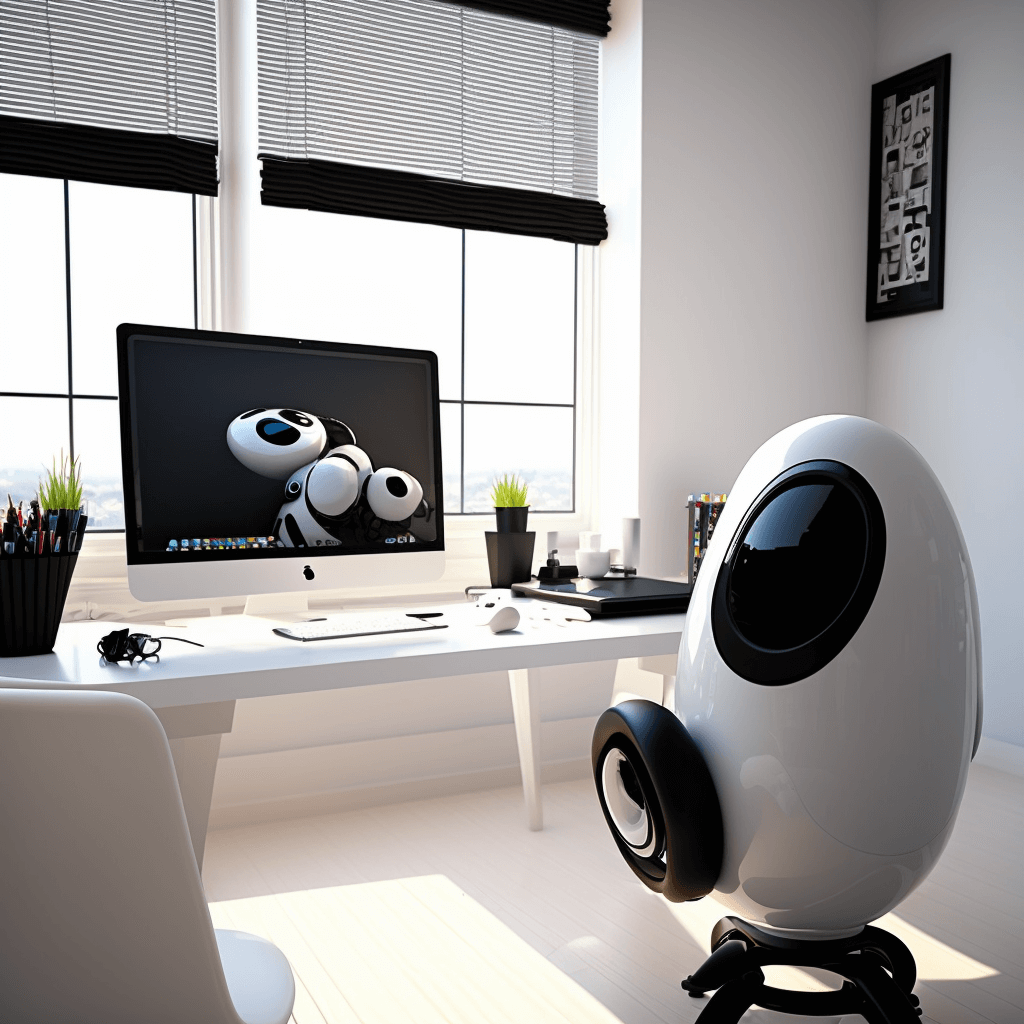 Home office inspired by Disney's Wall-E