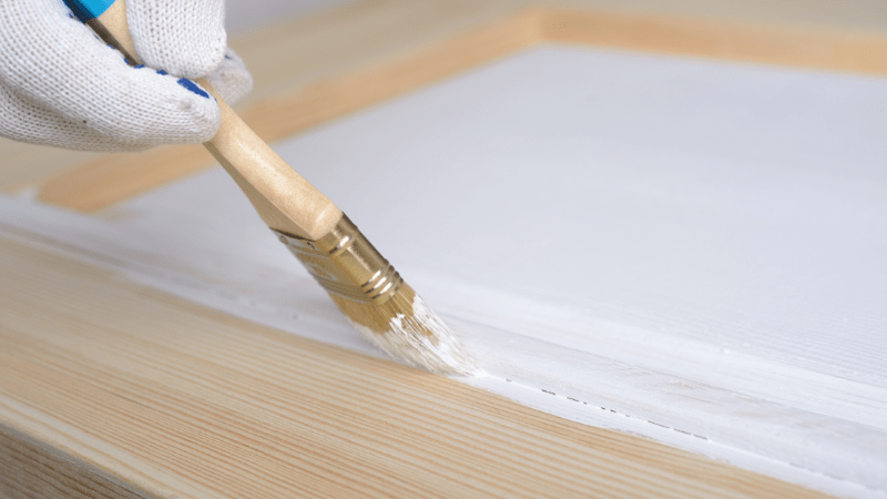 priming a wooden door