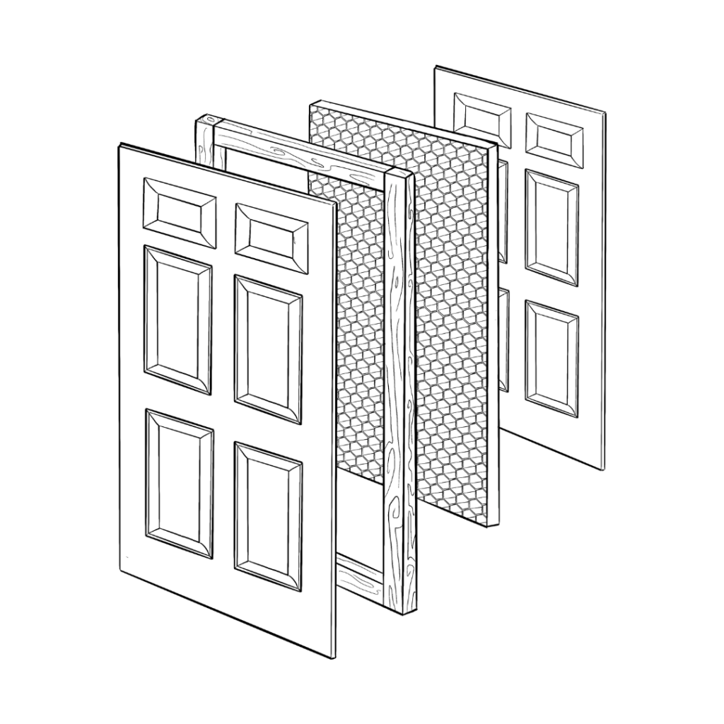 diagram of hollow core doors