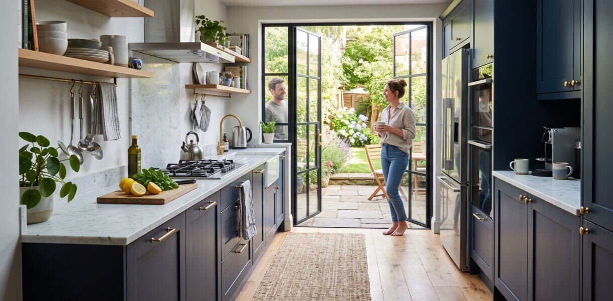 Essential door considerations when designing a kitchen - Vivid Doors.