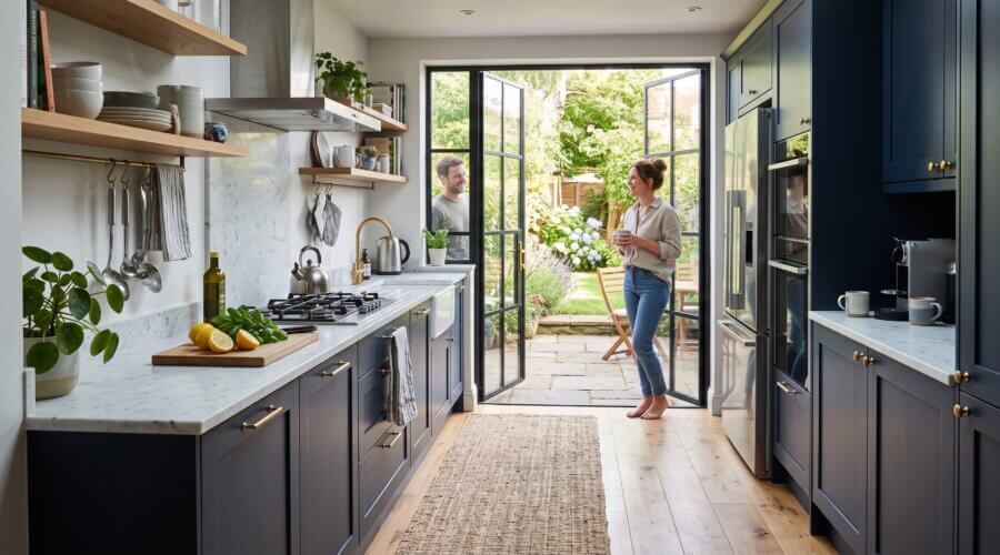 Essential door considerations when designing a kitchen - Vivid Doors.
